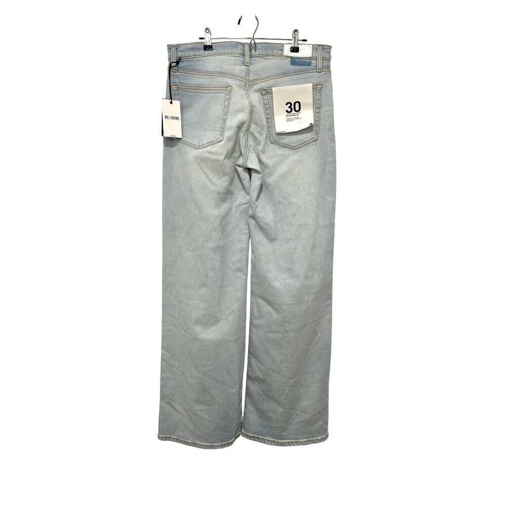 Re/Done Mid Rise Wide Leg Acqua NWT Size 30 Redone - Picture 3 of 6